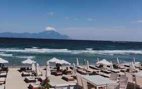 Traumkulisse: das hauseigene Strandrestaurant